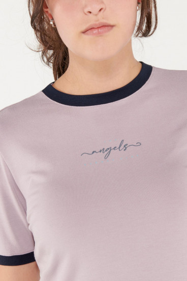 camiseta-cuello-redondo-manga-corta-con-puno-en-contraste-con-estampado