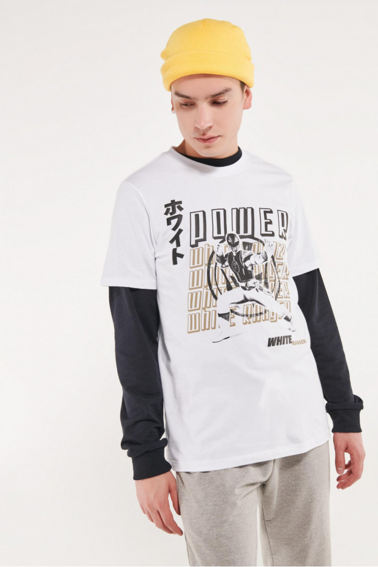 Camiseta manga corta estampada de Power Rangers.