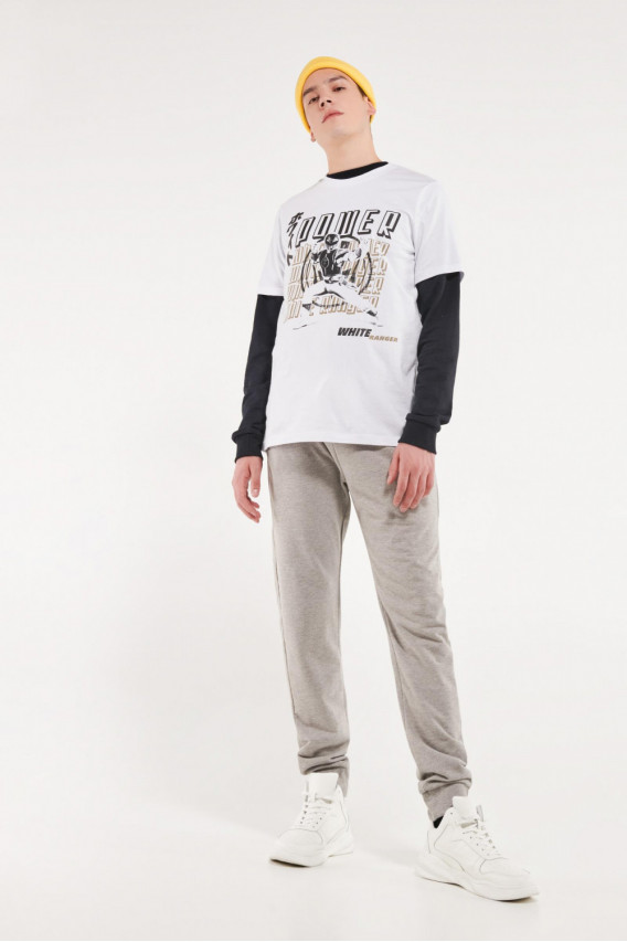 Camiseta manga corta estampada de Power Rangers.