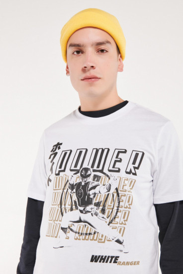 Camiseta manga corta estampada de Power Rangers.