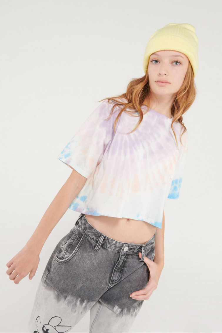Camiseta chic manga corta tye dye.