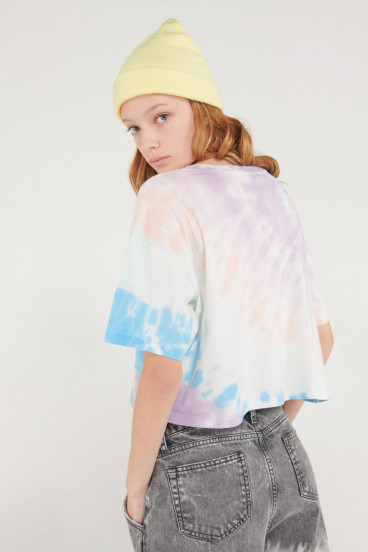 Camiseta chic manga corta tye dye.