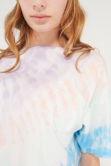 Camiseta chic manga corta tye dye.