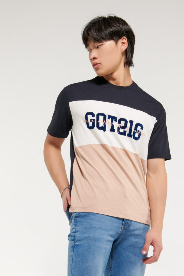 Camiseta manga corta estampado en frente