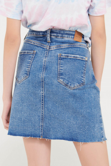 Falda corta denim lavado