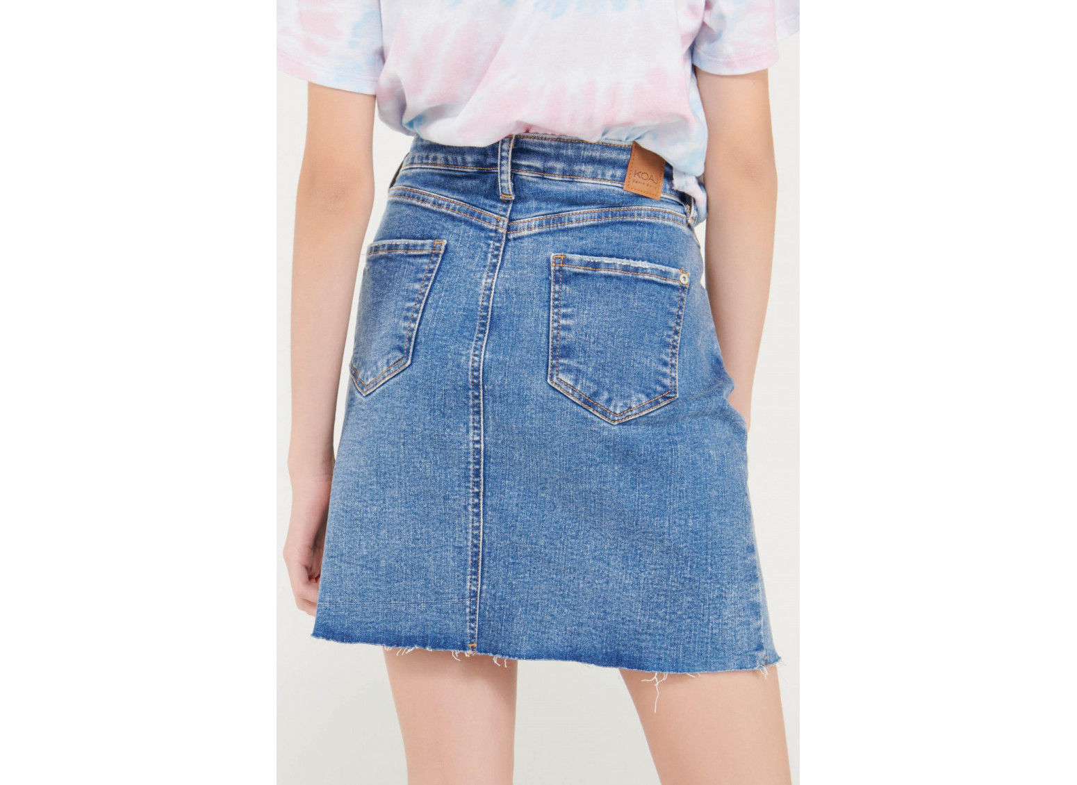 Falda corta denim lavado