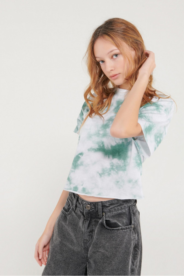 Camiseta manga corta y cuello redondo con estampado.