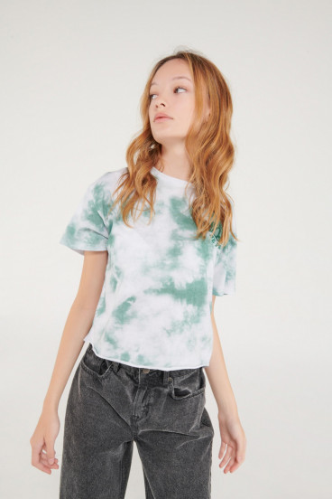 Camiseta manga corta y cuello redondo con estampado.