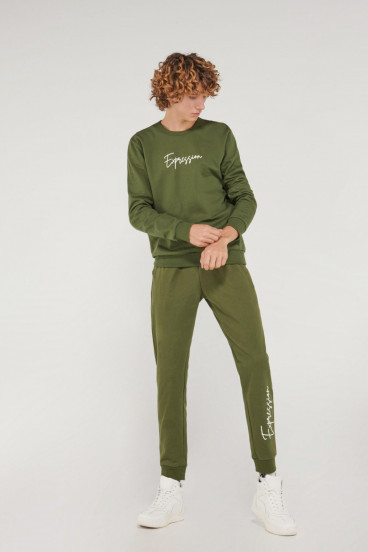 Jogger estampado loungewear.