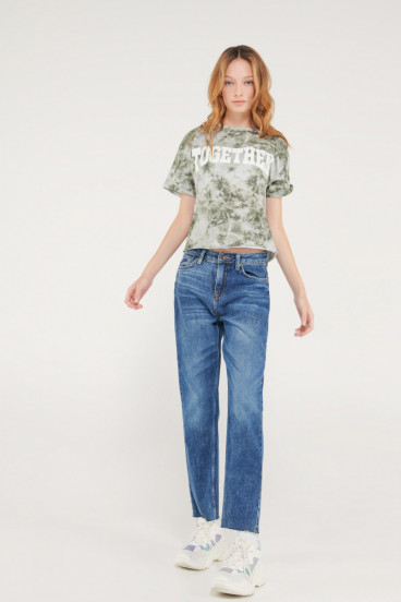 Camiseta manga corta y cuello redondo con estampado.