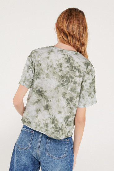 Camiseta manga corta y cuello redondo con estampado.