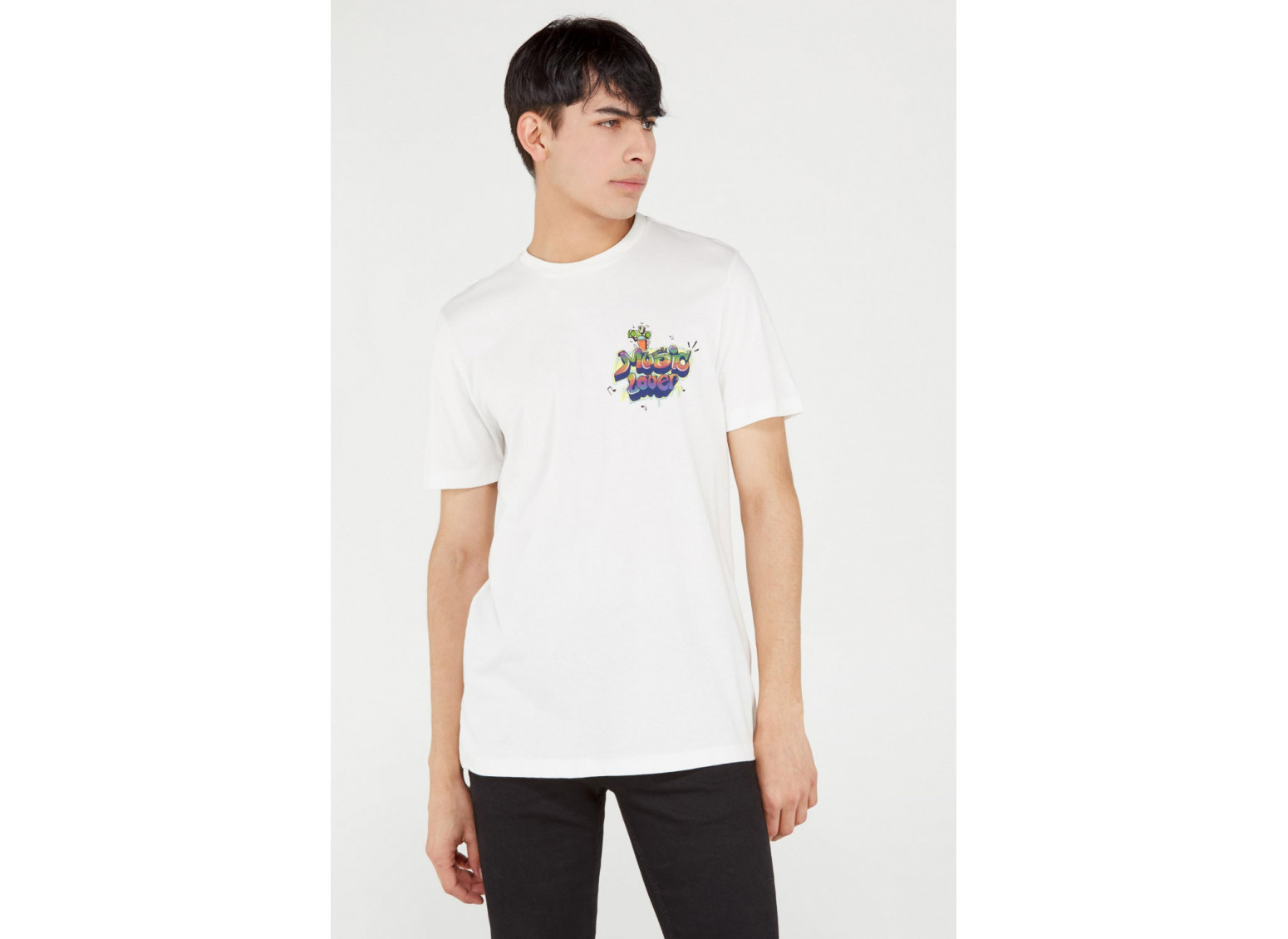 CAMISETA UNICOLOR ESTAMPADA