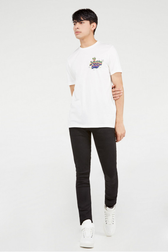 CAMISETA UNICOLOR ESTAMPADA