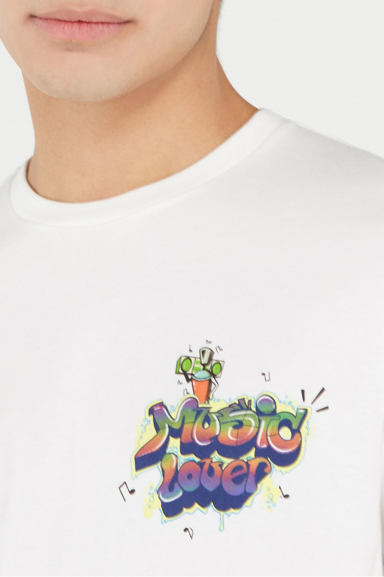 CAMISETA UNICOLOR ESTAMPADA
