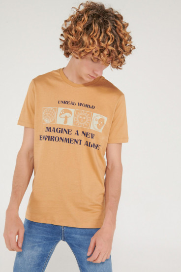 Camiseta manga corta estampada