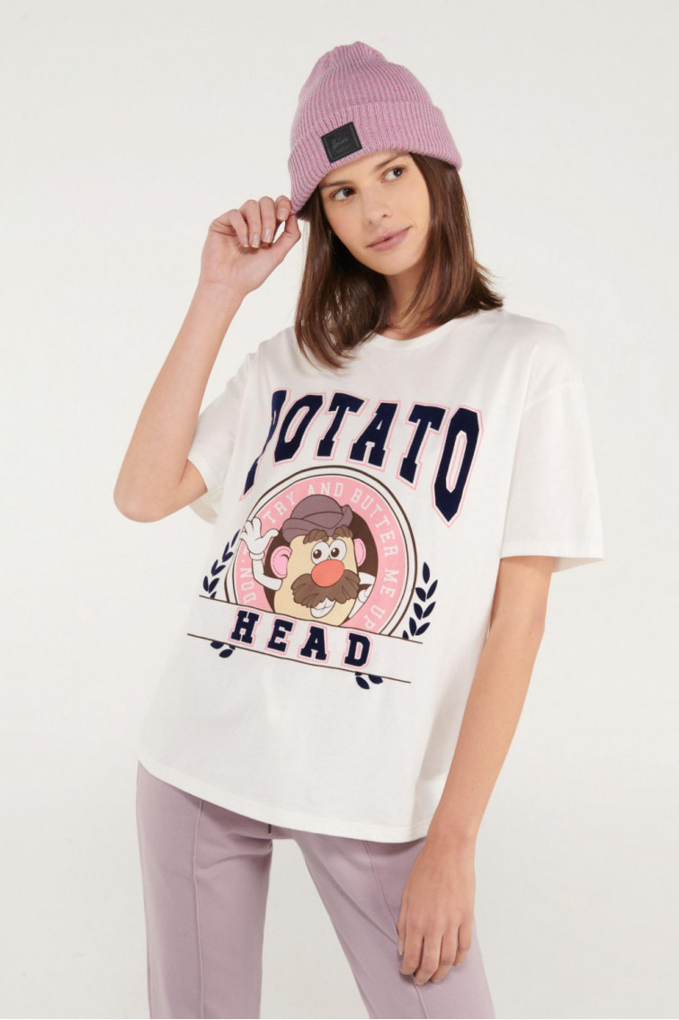 Camiseta manga corta estampada Señor Cara de Papa.