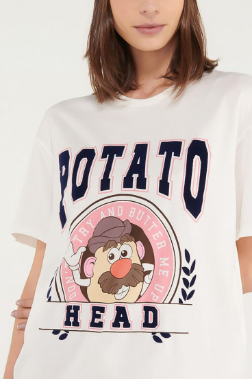 Camiseta manga corta estampada Señor Cara de Papa.