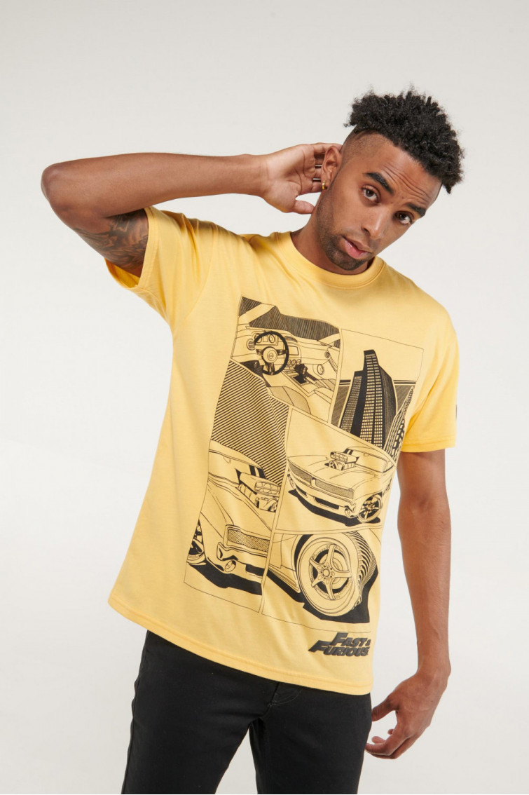 Camiseta manga corta estampado de Rápido y Furioso.
