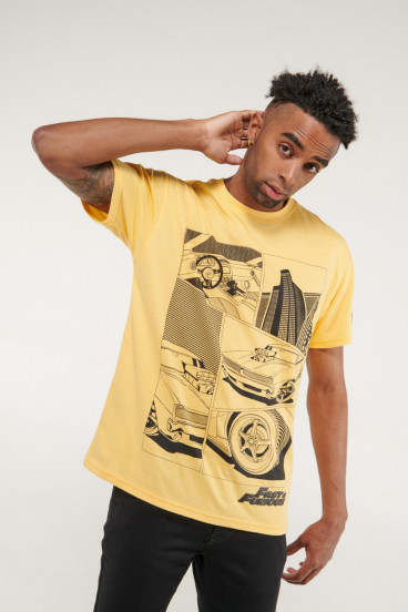 Camiseta manga corta estampado de Rápido y Furioso.