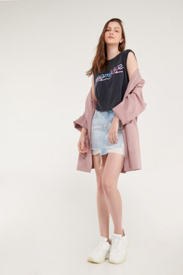 Camiseta sin mangas, estampado de Miami Vice.