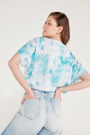 Camiseta manga corta TIe Dye, estampado de Miami Vice.