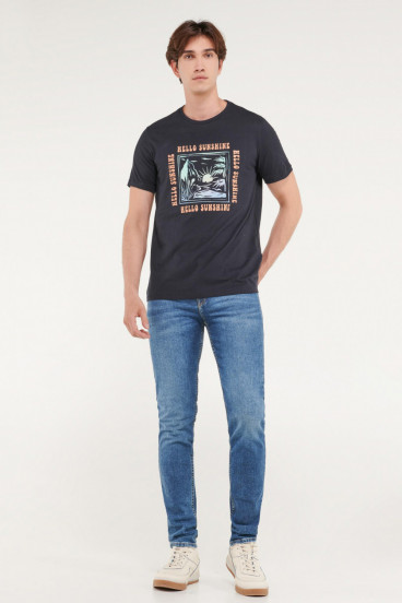 Camiseta manga corta estampado frente