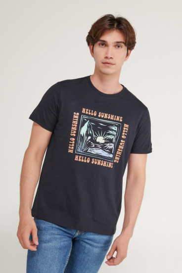 Camiseta manga corta estampado frente