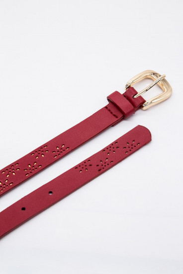 Cinturón hebilla metalica.