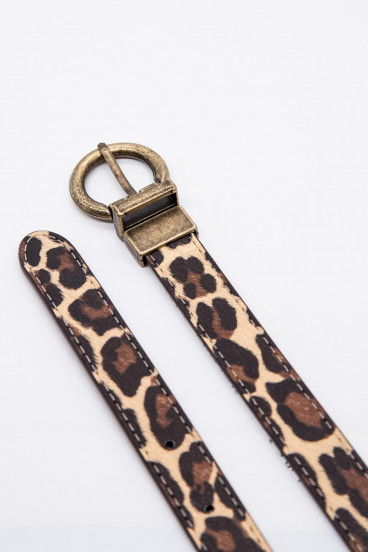 Cinturon estampado-reversible hebilla metalica