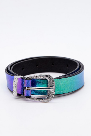 Cinturón efecto tornasol.