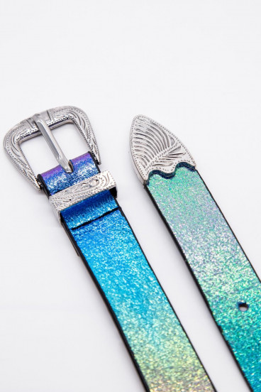 Cinturón efecto tornasol.