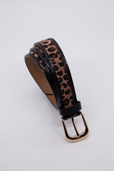 Cinturón animal print.