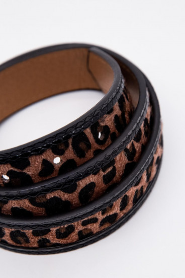 Cinturón animal print.