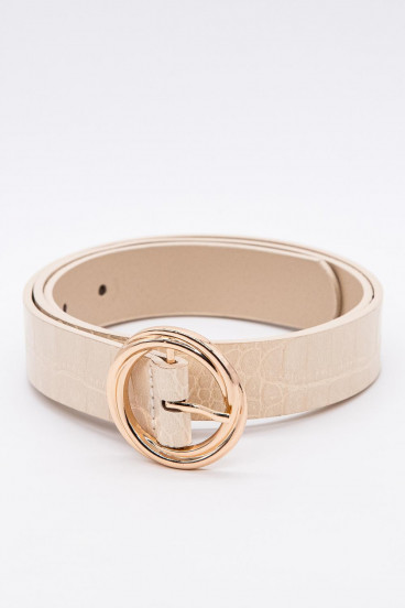 Cinturón hebilla metalica.