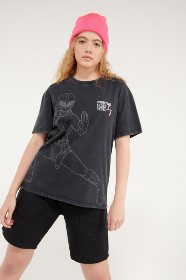 Camiseta manga corta estampada licencia Hasbro, Power Ranger.