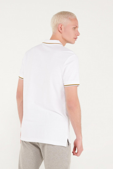 Camisa Polo básica unicolor con cuello y puños tejidos