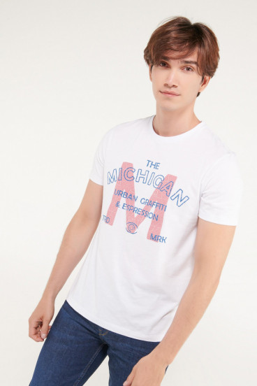 Camiseta manga corta estampado frente