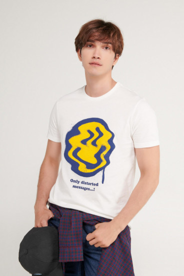 Camiseta manga corta estampado frente