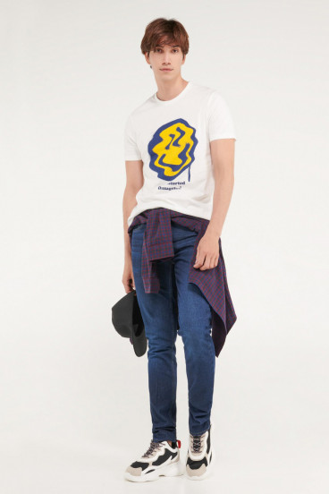 Camiseta manga corta estampado frente