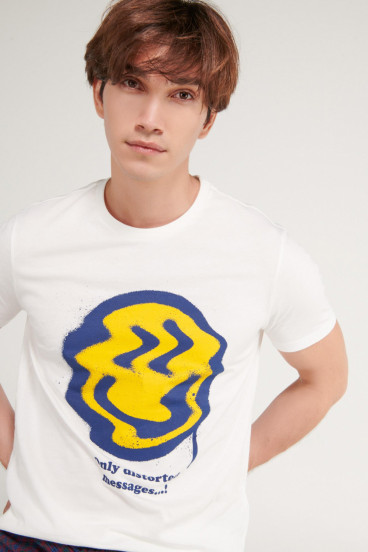 Camiseta manga corta estampado frente