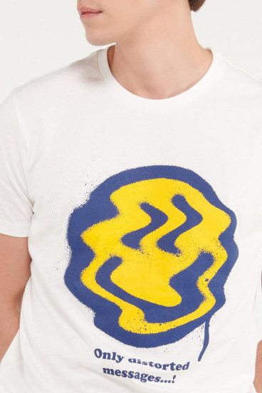 Camiseta manga corta estampado frente