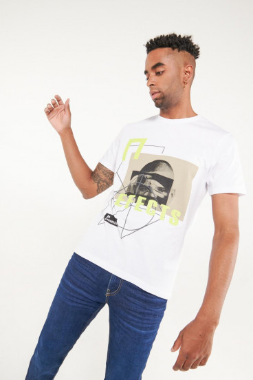Camiseta básica manga corta con estampado