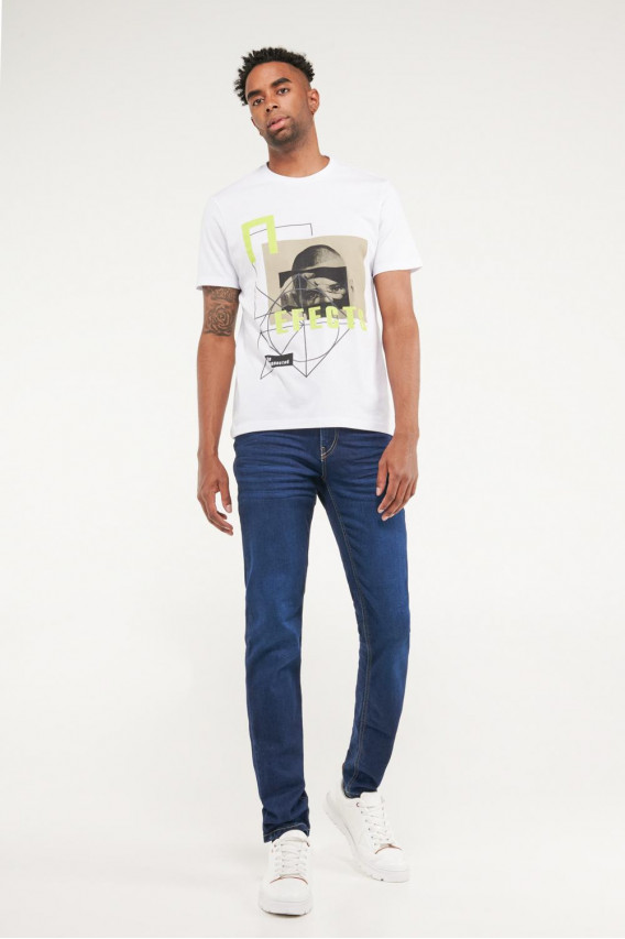 Camiseta básica manga corta con estampado