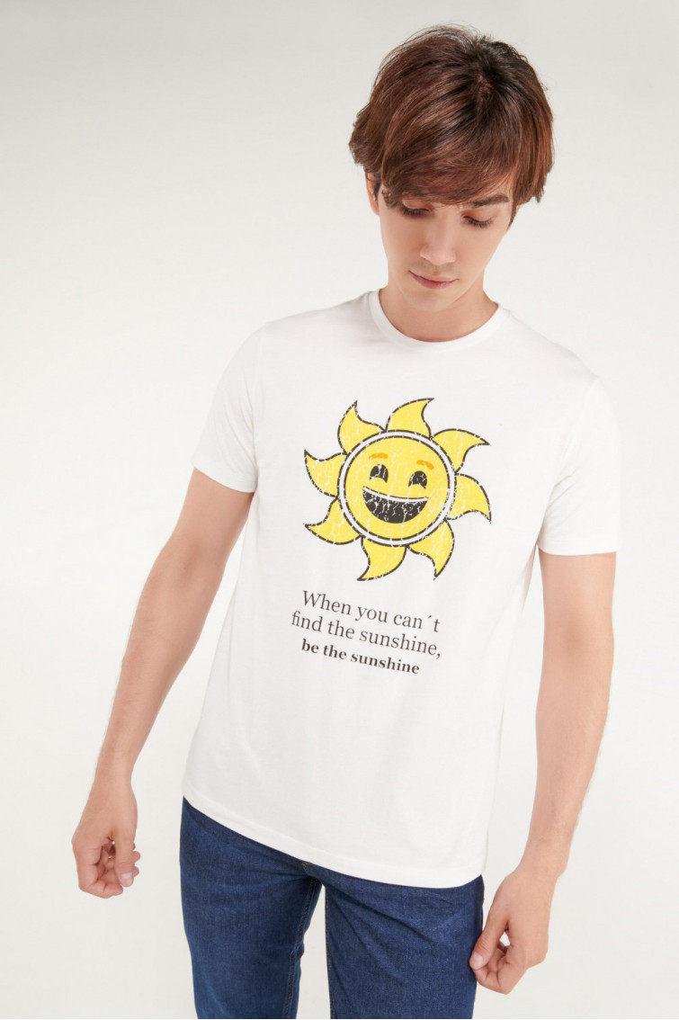 Camiseta manga corta estampado frente