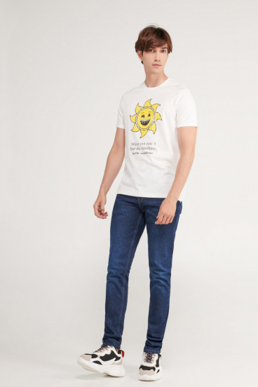 Camiseta manga corta estampado frente