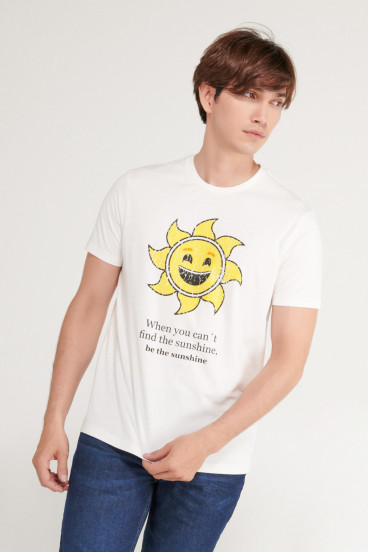 Camiseta manga corta estampado frente