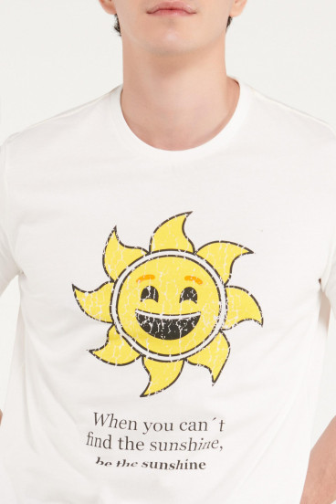 Camiseta manga corta estampado frente