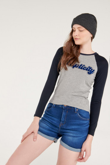 Short denim tiro medio