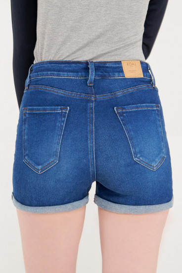 Short denim tiro medio