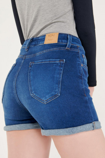 Short denim tiro medio